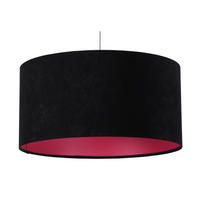 HÄNGELEUCHTE Rosa 50/25 cm - Pink/Schwarz, Kunststoff (50/0.8/25cm) - ONZENO