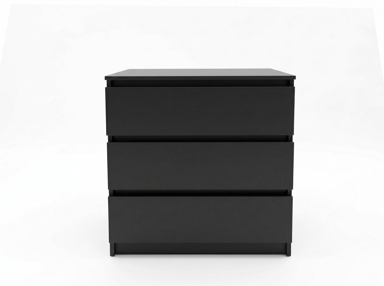 KOMMODE mit drei Schubladen in Schwarz - Schwarz, Holzwerkstoff (70/77/40cm) - Home Collective