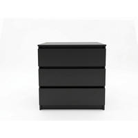 KOMMODE mit drei Schubladen in Schwarz - Schwarz, Holzwerkstoff (70/77/40cm) - Home Collective