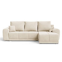 ECKSOFA Monti Beige Rechts - Beige/Silberfarben, Holz/Textil (290/188cm) - Graingold