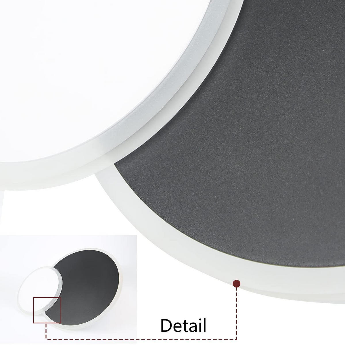 LED-DECKENLEUCHTE Ares 94/92/11cm - Schwarz, Metall (94/92/11cm) - ZMH