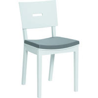 POLSTERSTUHL Eiche massiv - Weiß, Holz (43/86/50cm) - Vox Möbel