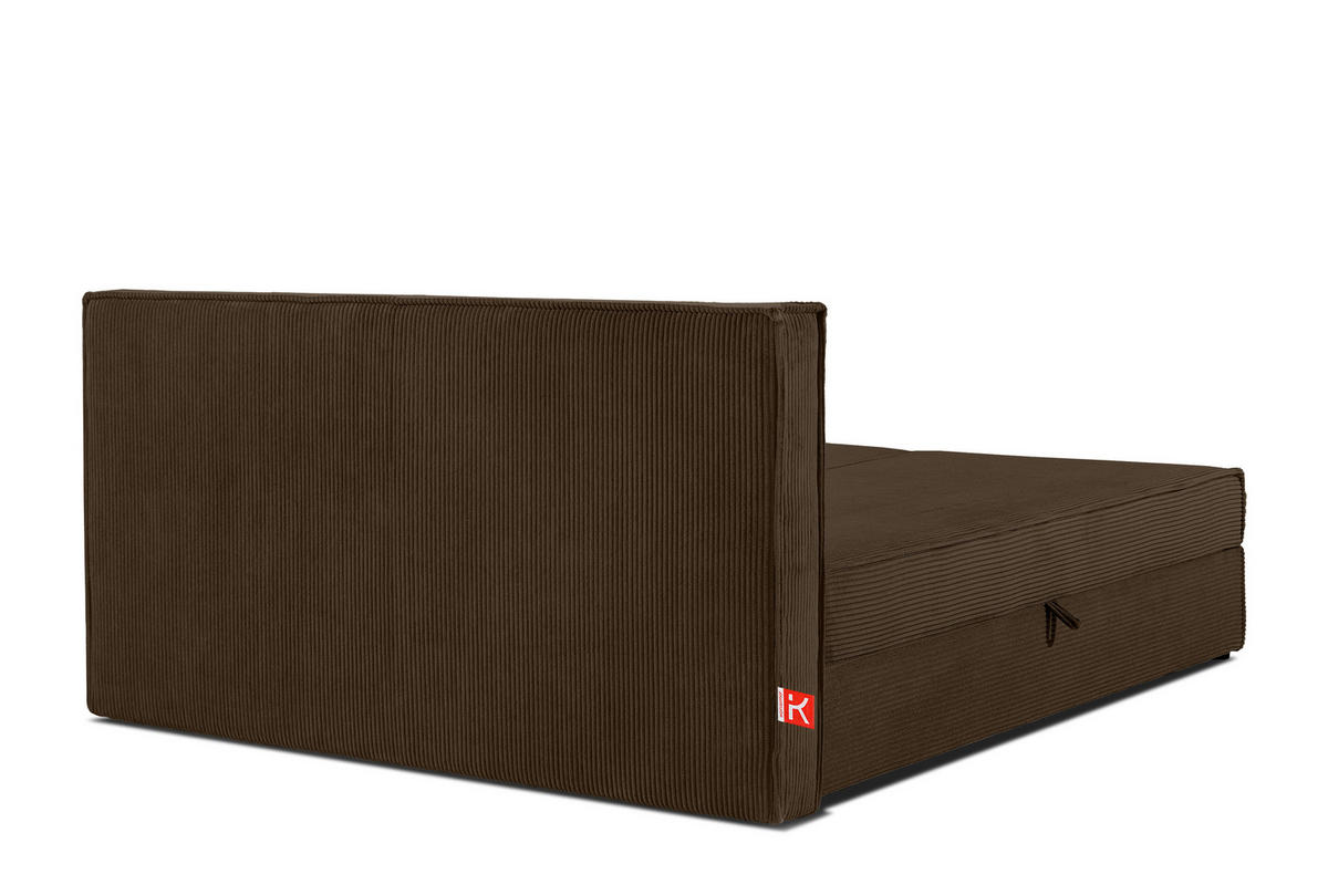 BOXSPRINGBETT ROTI mit Stauraum, dunkelbraun - Dunkelbraun/Schwarz, Holz/Holzwerkstoff (180/200cm) - KONSIMO®