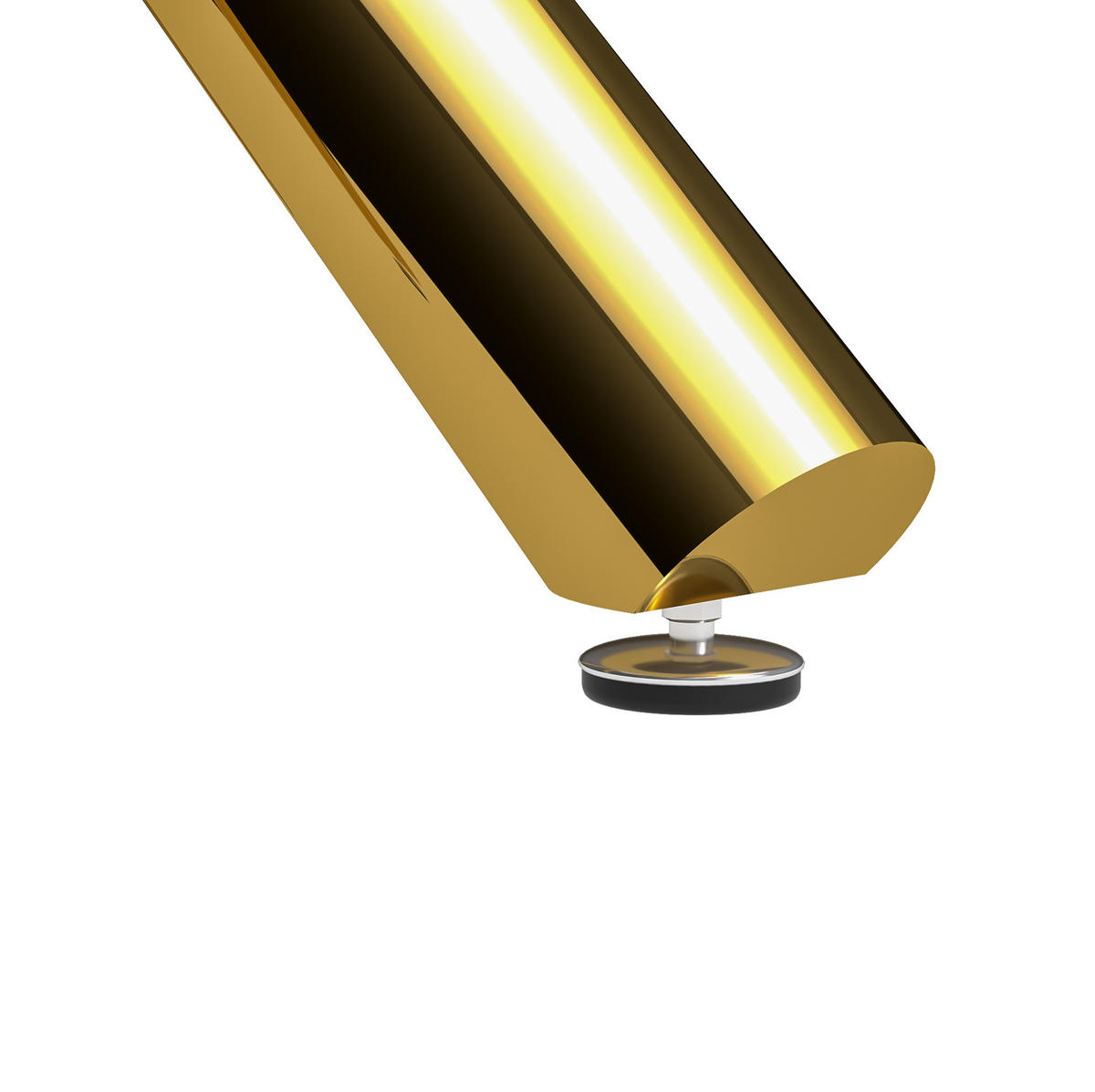 COUCHTISCH aus Glas und Metall in Gold mit Kreuzfuß & verstellbaren Gleitern - Goldfarben, Glas (80/80/77cm) - Modfu