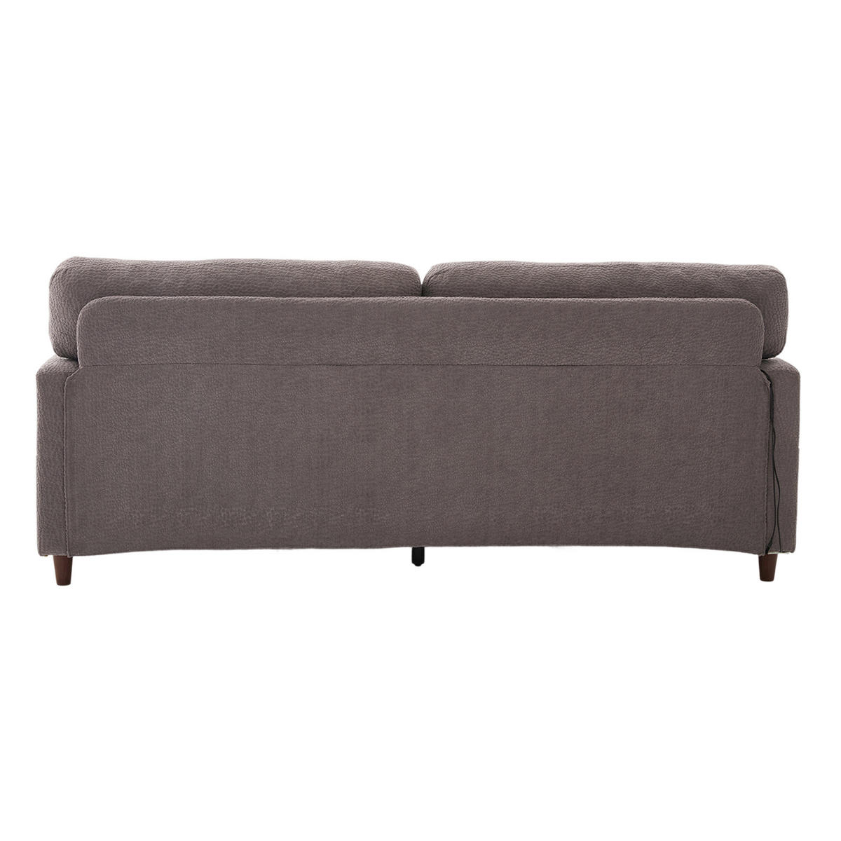 2-SITZER-SOFA aus Chenille 203x77,5x86 cm Hellgrau mit USB-C, LED, Getränkehaltern und Seitentaschen - Hellgrau, Textil (77.5/86/203cm) - Modfu