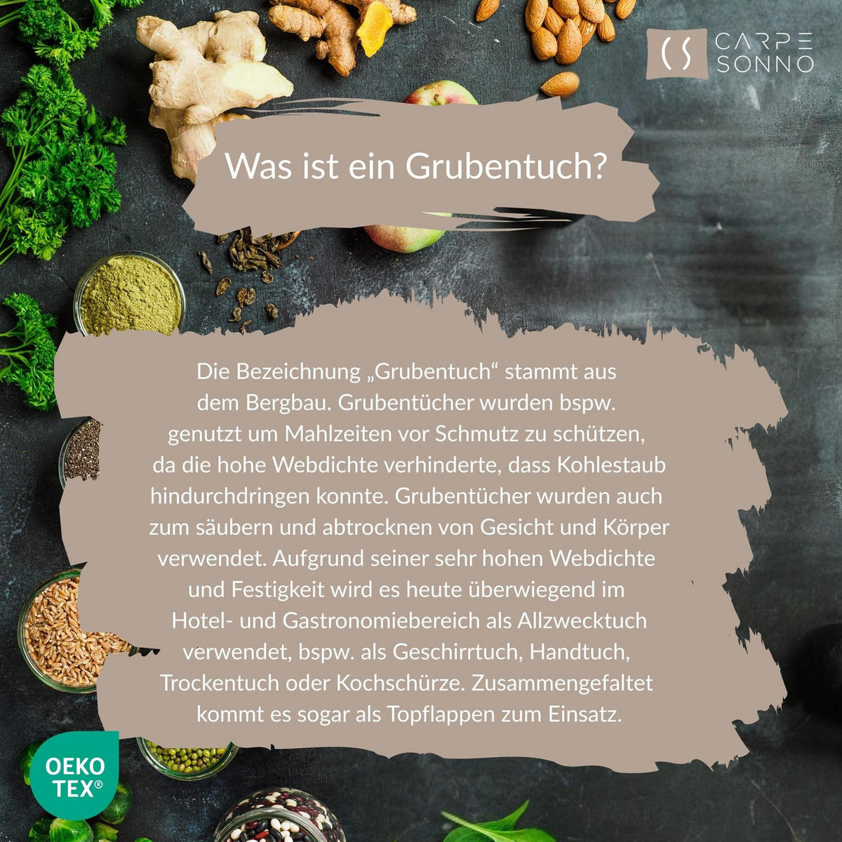 GESCHIRRTÜCHER 50x70 cm im 10er Set aus 100% Baumwolle, Zwirn-Qualität Grubentücher Grau - Grau, Textil (50/70cm) - Carpe Sonno