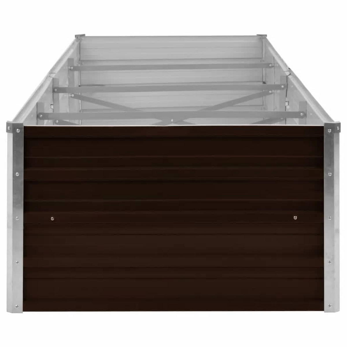 GARTEN-HOCHBEET Braun 320/80/45 Cm Verzinkter Stahl - Braun, Metall (320/45/80cm) - vidaXL