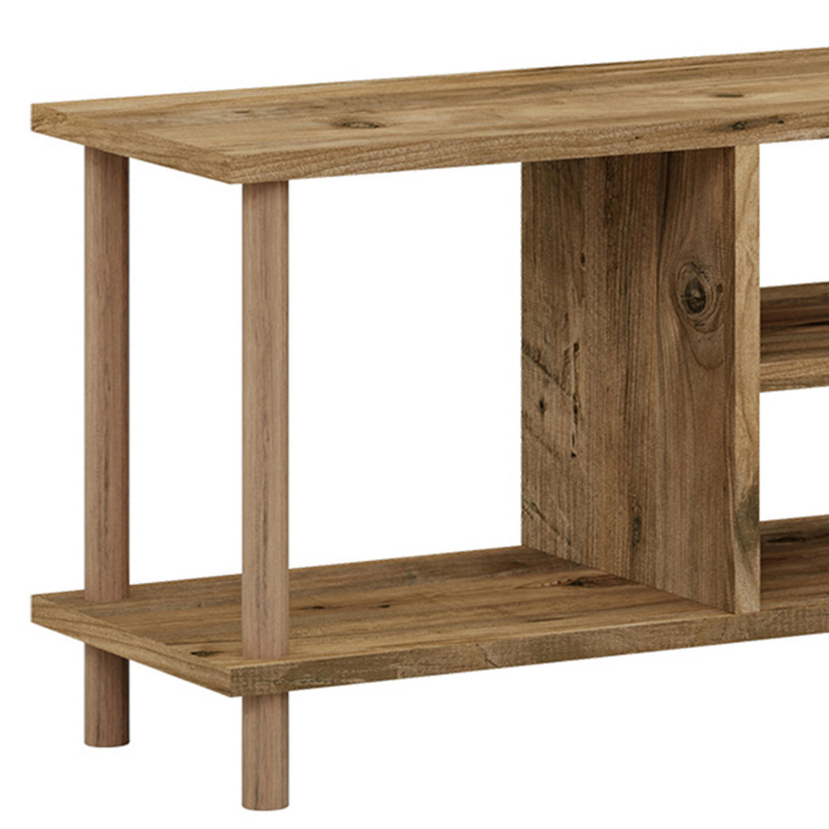 LOWBOARD Ærøskøbing - Naturfarben, Holz/Holzwerkstoff (120/43/29cm) - [en.casa]