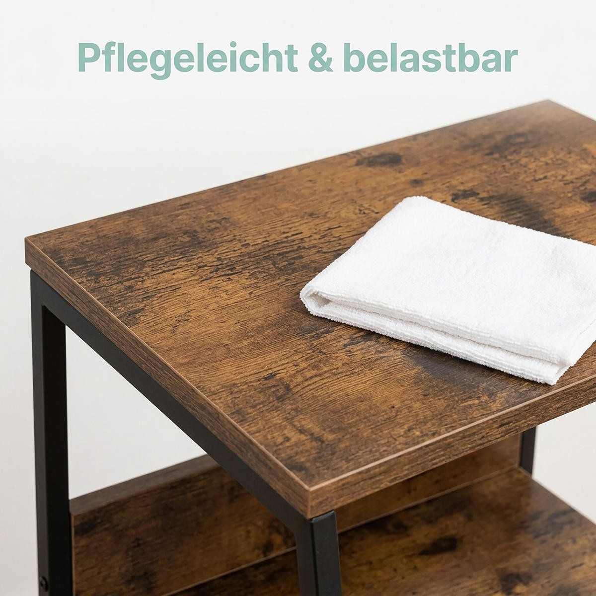 KOMODA vintage smeđa 3 ladice MDF - smeđa, drvni materijal/metal (40/72/29cm) - Relaxdays
