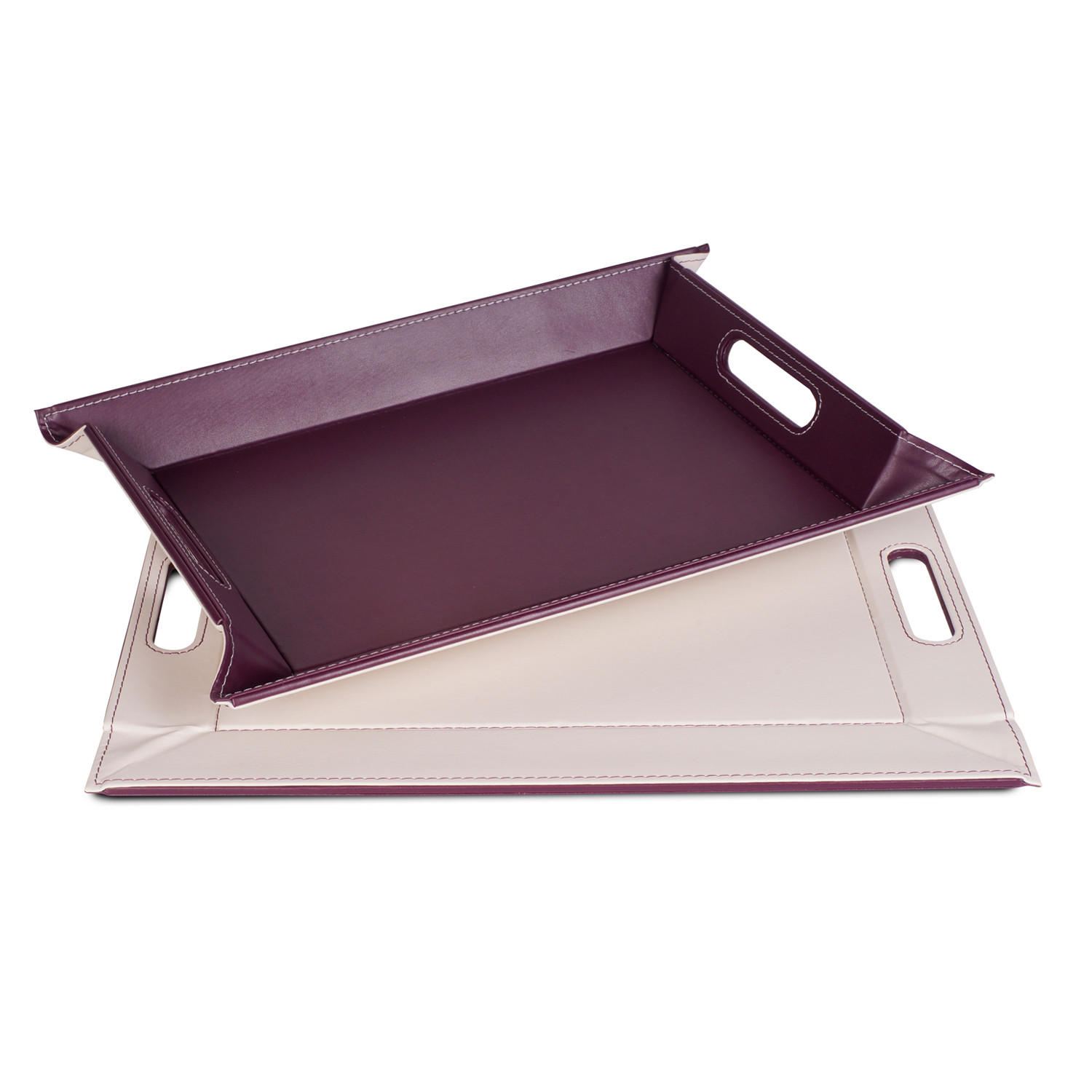 WENDETABLETT Pflaume / Elfenbein - 45 x 35cm - Violett, Textil (35/0.8/45cm) - Freeform