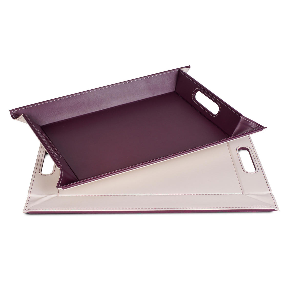 WENDETABLETT Pflaume / Elfenbein - 45 x 35cm - Violett, Textil (35/0.8/45cm) - Freeform