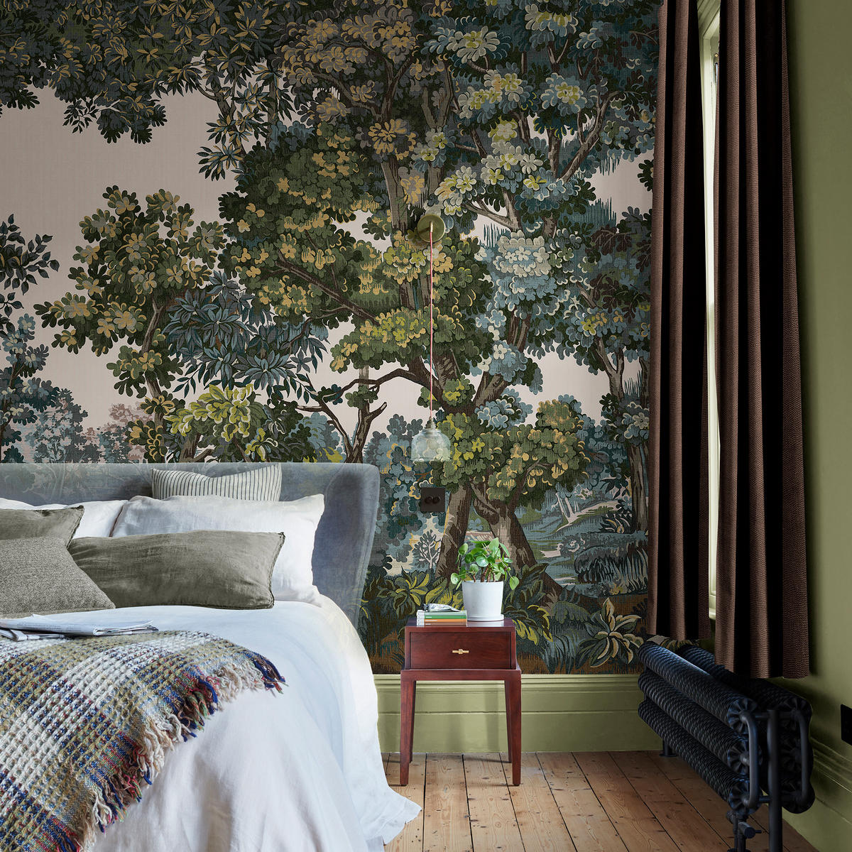 FOTOTAPETE Bodenham - Dunkelgrün, Papier/Kunststoff (250/400cm) - Graham & Brown