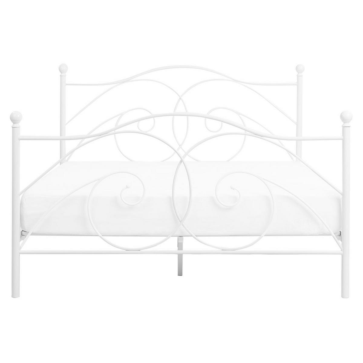 METALLBETT 160/200cm Weiß Dinard - Weiß, Metall (160/200cm) - Beliani