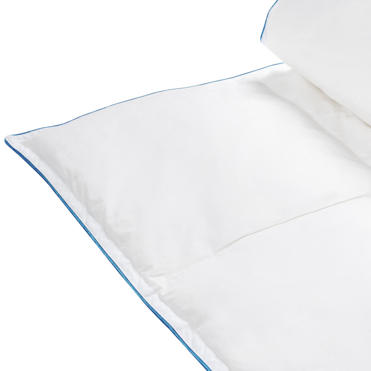 PŘIKRÝVKA Kachní peří a Prachové peří Lehká Teplá 150/200 cm Cervino - bílá, textil (150/200cm) - Beliani