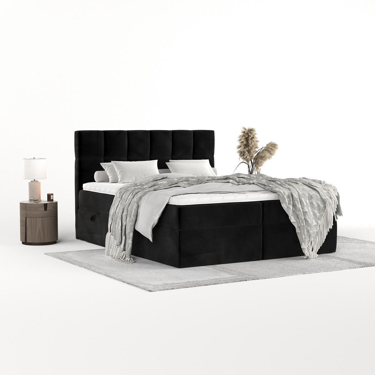 POSTEL BOXSPRING VARENO 180/200 Černá - černá, kov/dřevo (180/200cm) - AltaBeds