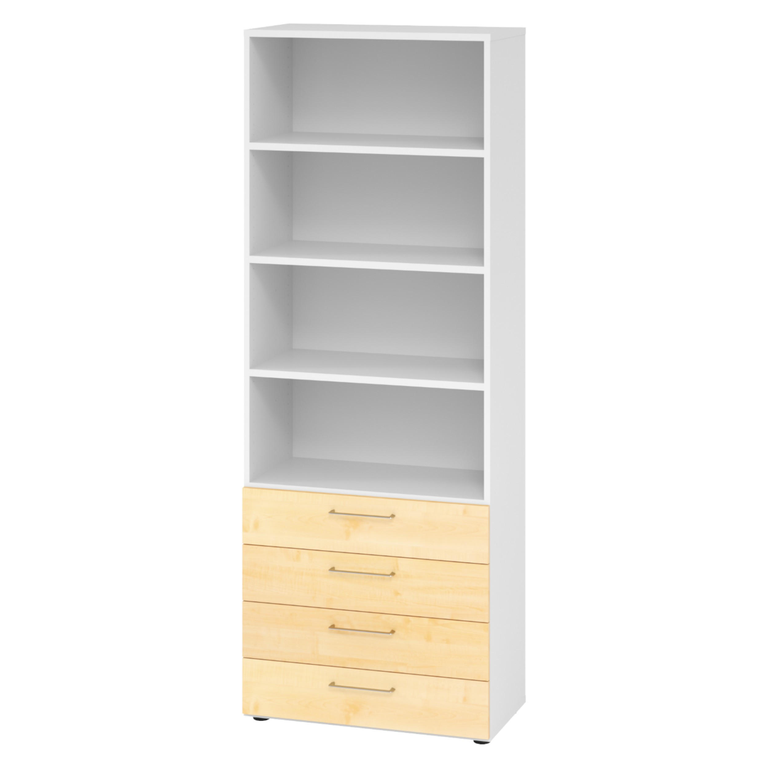 bümö Regal Weiß, Ahorn 80x215.6x42 cm