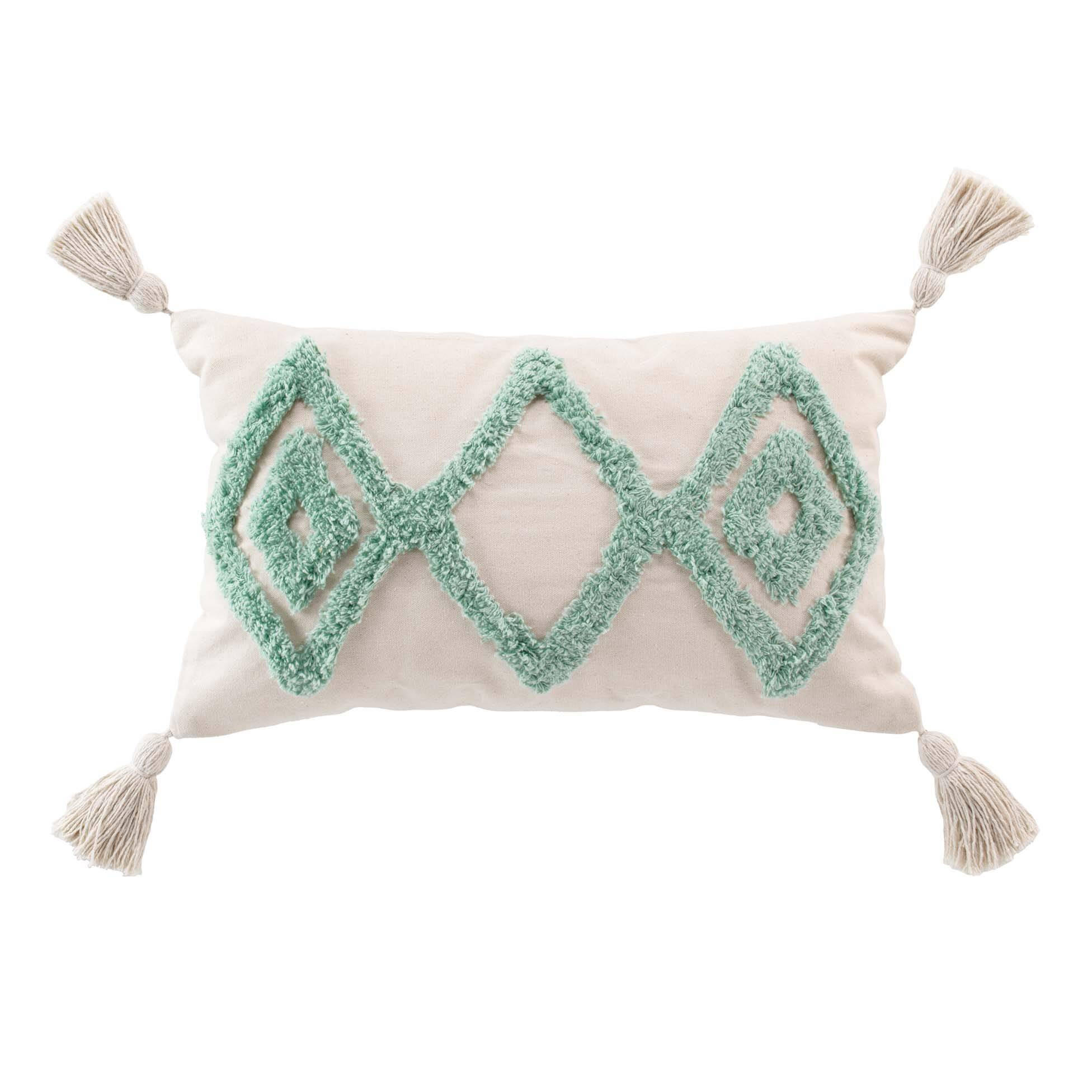 ZIERKISSEN Athena 30/50 cm - Grün, Naturmaterialien (30/50cm) - Douceur d´intérieur