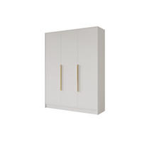 KLEIDERSCHRANK - PORTO - 150 - Weiß - Goldfarben/Weiß, Holzwerkstoff (150/200/51cm) - ALTDECOR