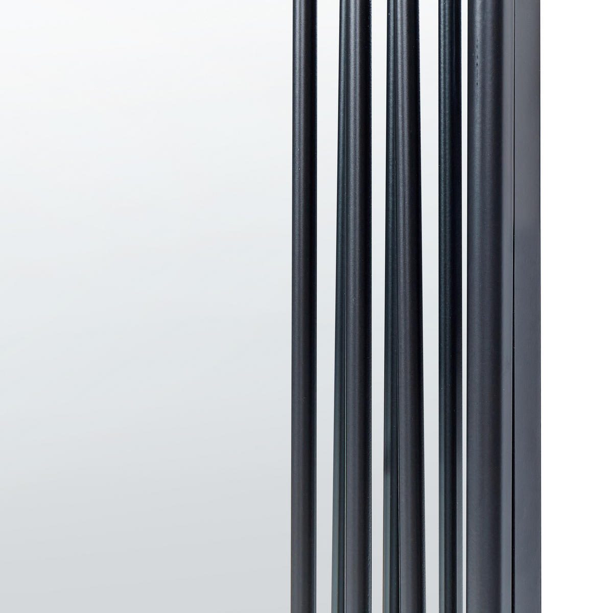 WANDSPIEGEL schwarz Metall 45/146 cm Ajain - Schwarz, Metall (45/146/3cm) - Beliani