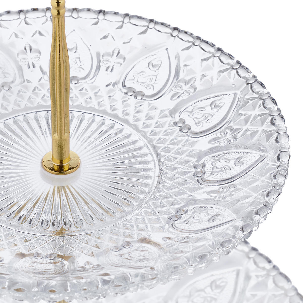 ETAGERE - Transparent, Glas/Metall (23/30cm) - Relaxdays