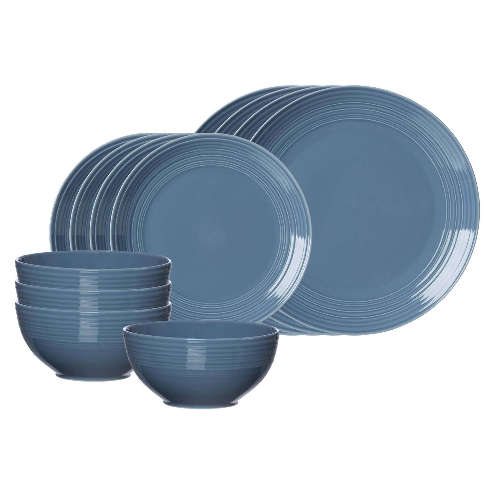 BASIC-SET Levi Blau 12er Set - Blau, Keramik (1/1/1cm) - Ritzenhoff Breker