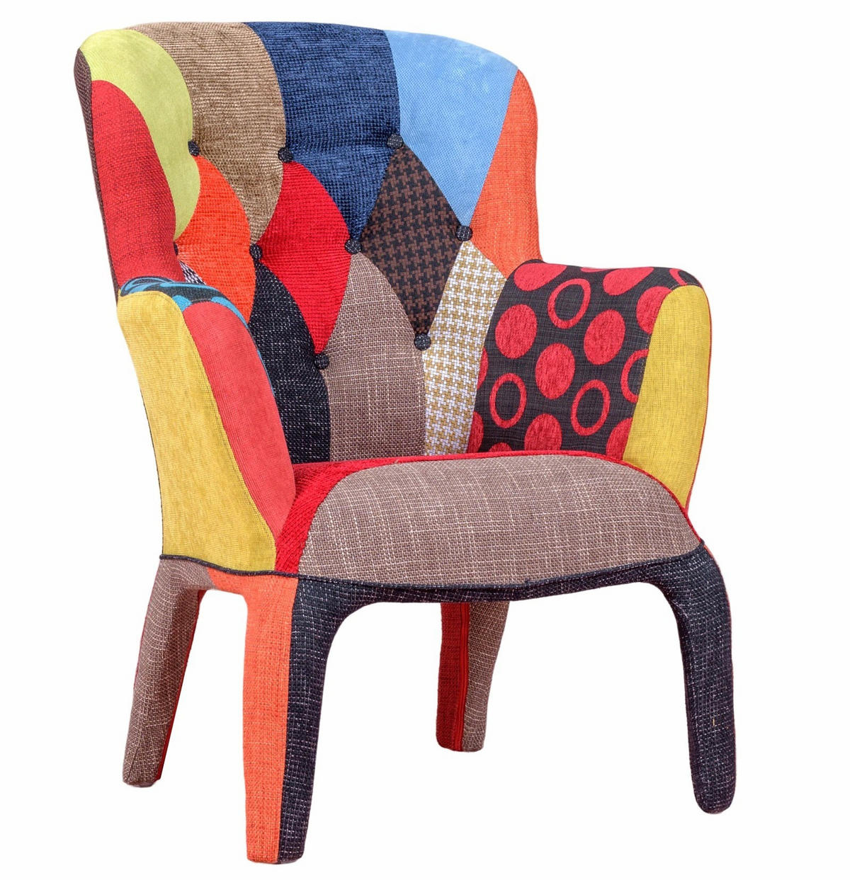 SESSEL Polyester Multicolor - Multicolor, Textil (76/102/75cm) - Nest Dream