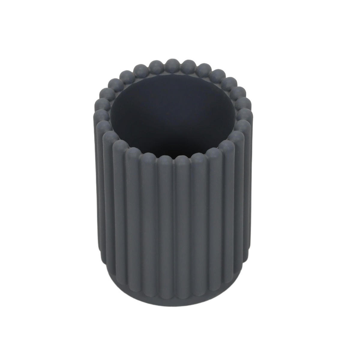 ZAHNBÜRSTENBECHER Bonbon 7,5/7,5/10,5 cm - Grau, Kunststoff (7.5/10.5/7.5cm) - 5five Simply Smart
