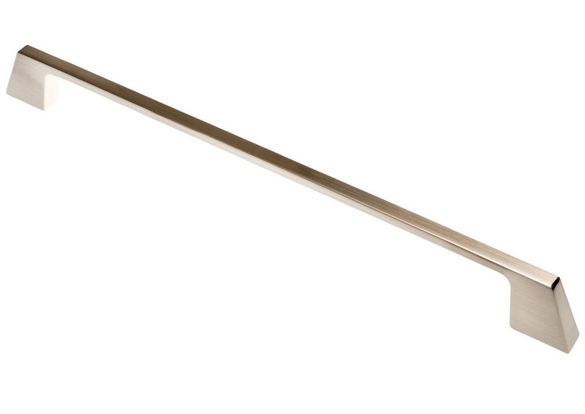 MÖBELGRIFF BA 256mm, Küchengriff Edelstahloptik, Schrankgriff Stilo - Grau, Metall (0.8/3/28.1cm)