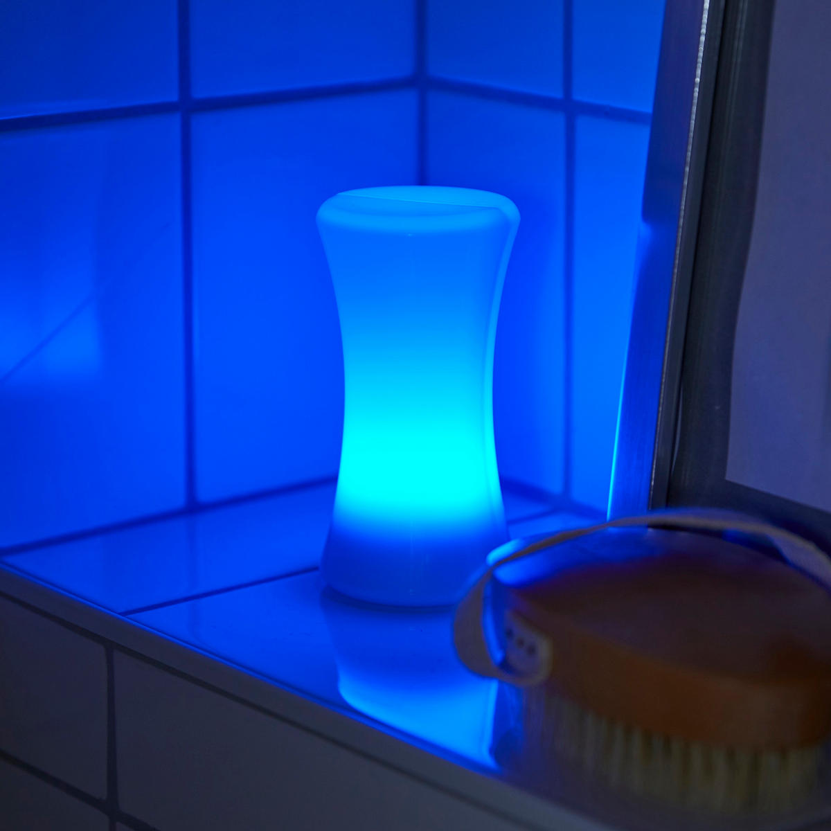 LED-NACHTLICHT - spritzwasserfest mit Bewegungsmelder und Induktionsladung für Innen- und Außenbereich, 2er-Set - Weiß, Kunststoff (7/12.8/16.5cm) - Northpoint