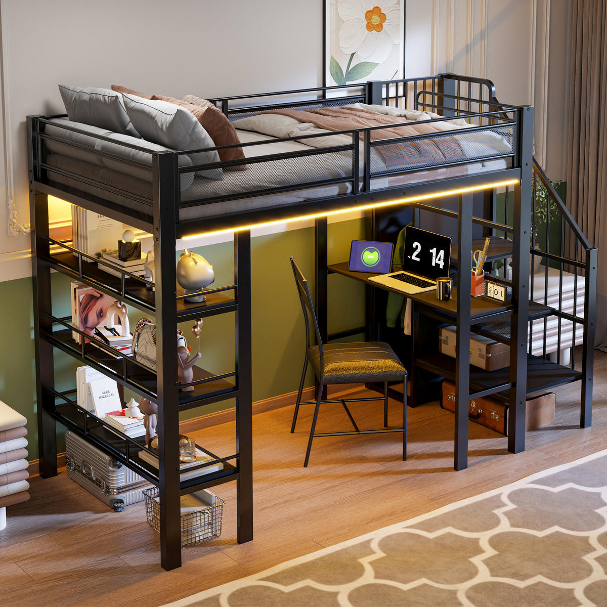 HOCHBETT Eisen 90/200 cm Schwarz - Schwarz, Metall - Raumix