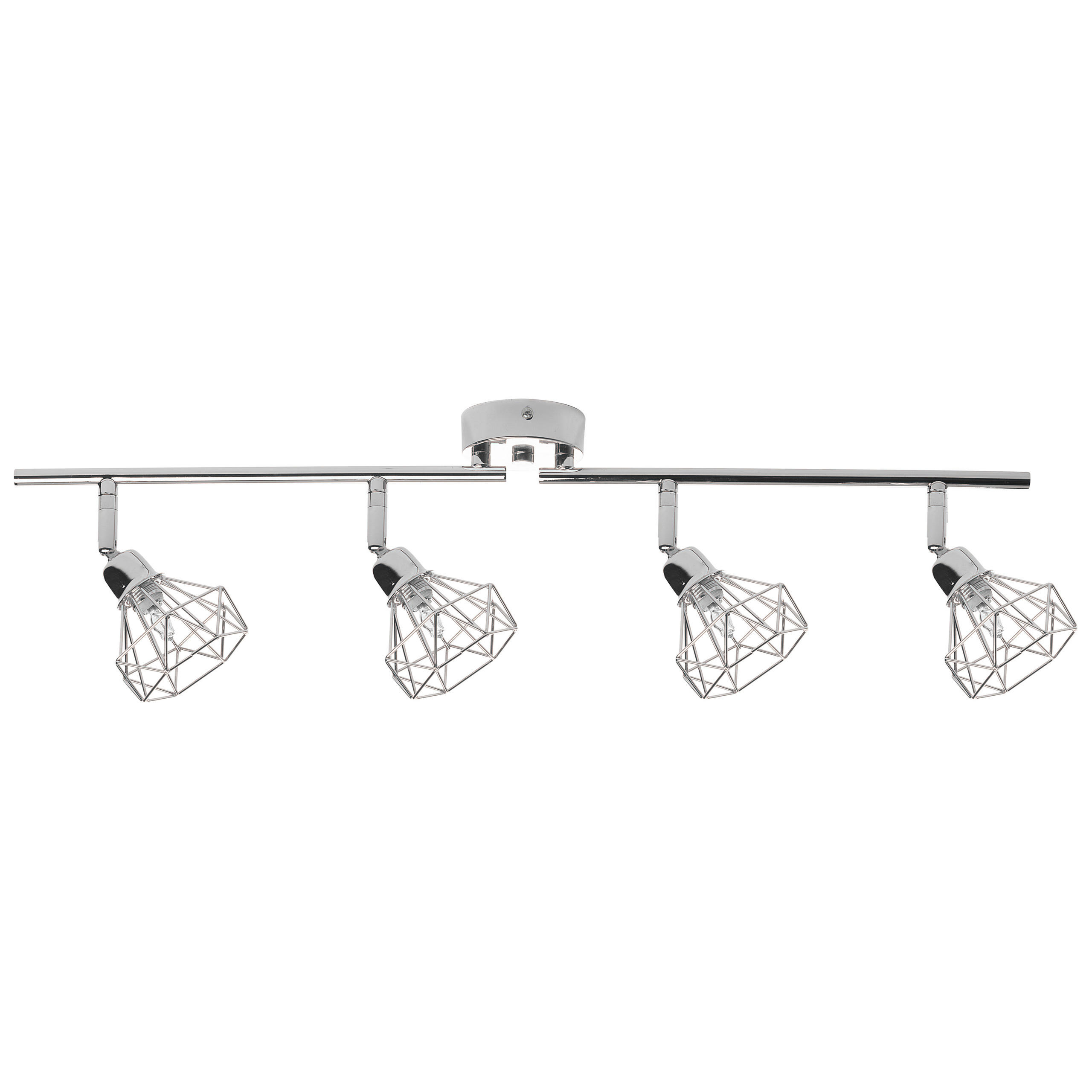 DECKENLEUCHTE Erma 66x10x18 cm - Silberfarben, Metall (10/66/18cm) - Beliani