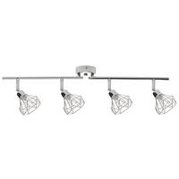 DECKENLEUCHTE Erma 66x10x18 cm - Silberfarben, Metall (10/66/18cm) - Beliani