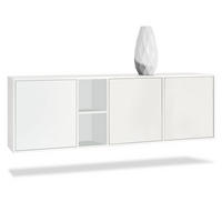 SIDEBOARD Cuba Türen in Weiß matt - Weiß, Holzwerkstoff (182/53/35cm) - Vladon