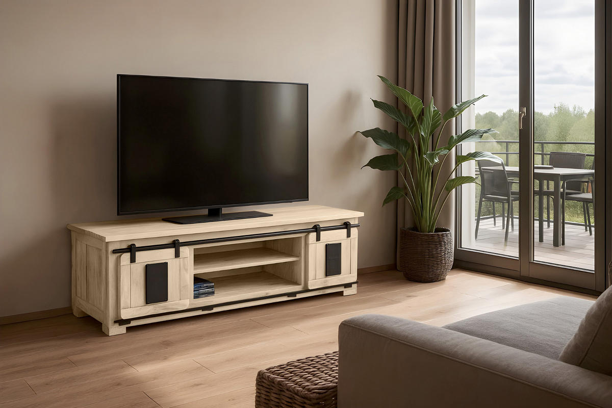 LOWBOARD LIBRO - Beige, Holz (180/55/50cm) - SAM