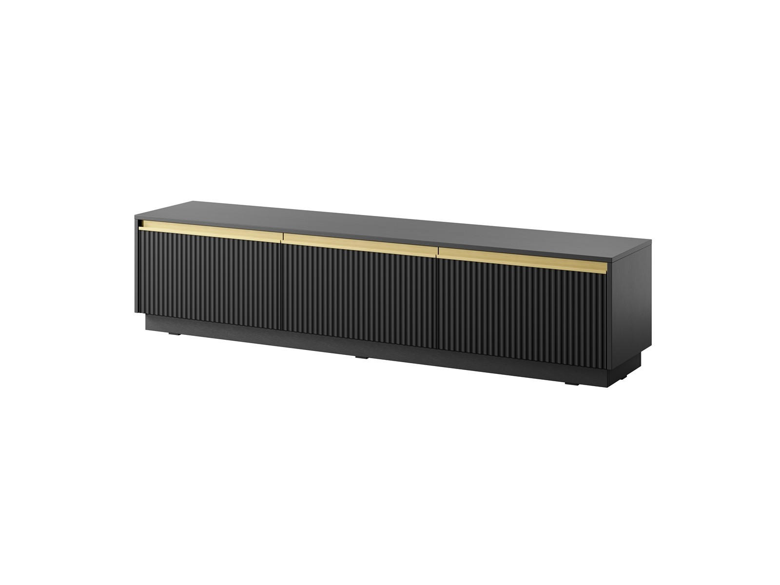 Bettso TV-SCHRANK Schwarz 182cm × 39cm × 42cm