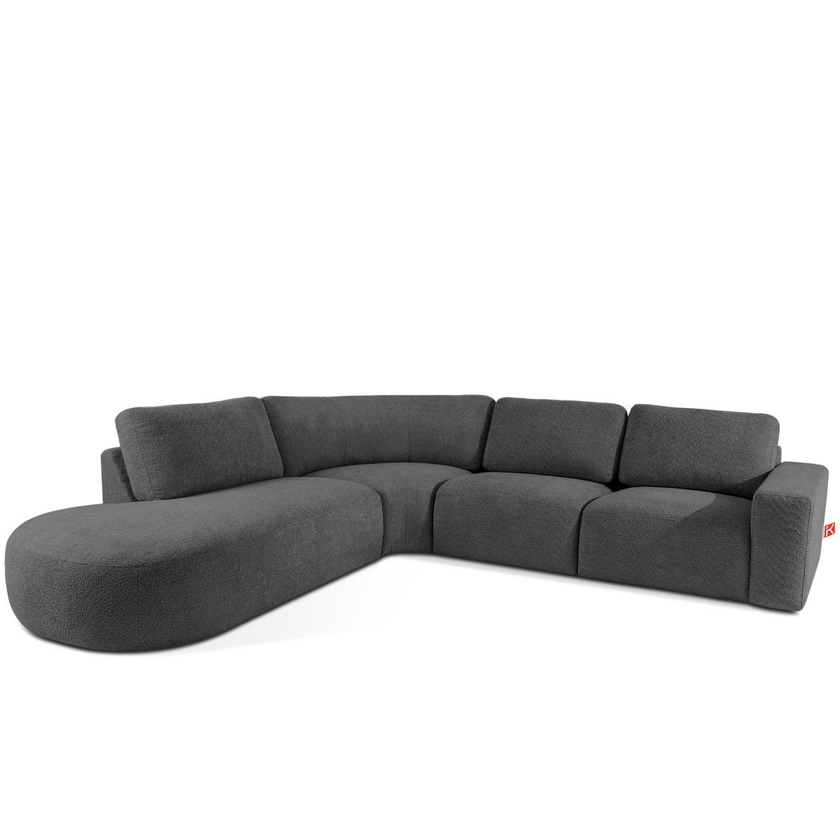 ECKSOFA LINKS ZUCCO, Graphit - Graphitfarben, Holz/Holzwerkstoff (304/293cm) - KONSIMO®