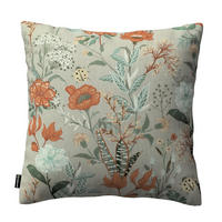 KISSENHÜLLE FLOWERS grau und rosa, 43x43cm - Rosa, Textil (43/43cm) - Dekoria