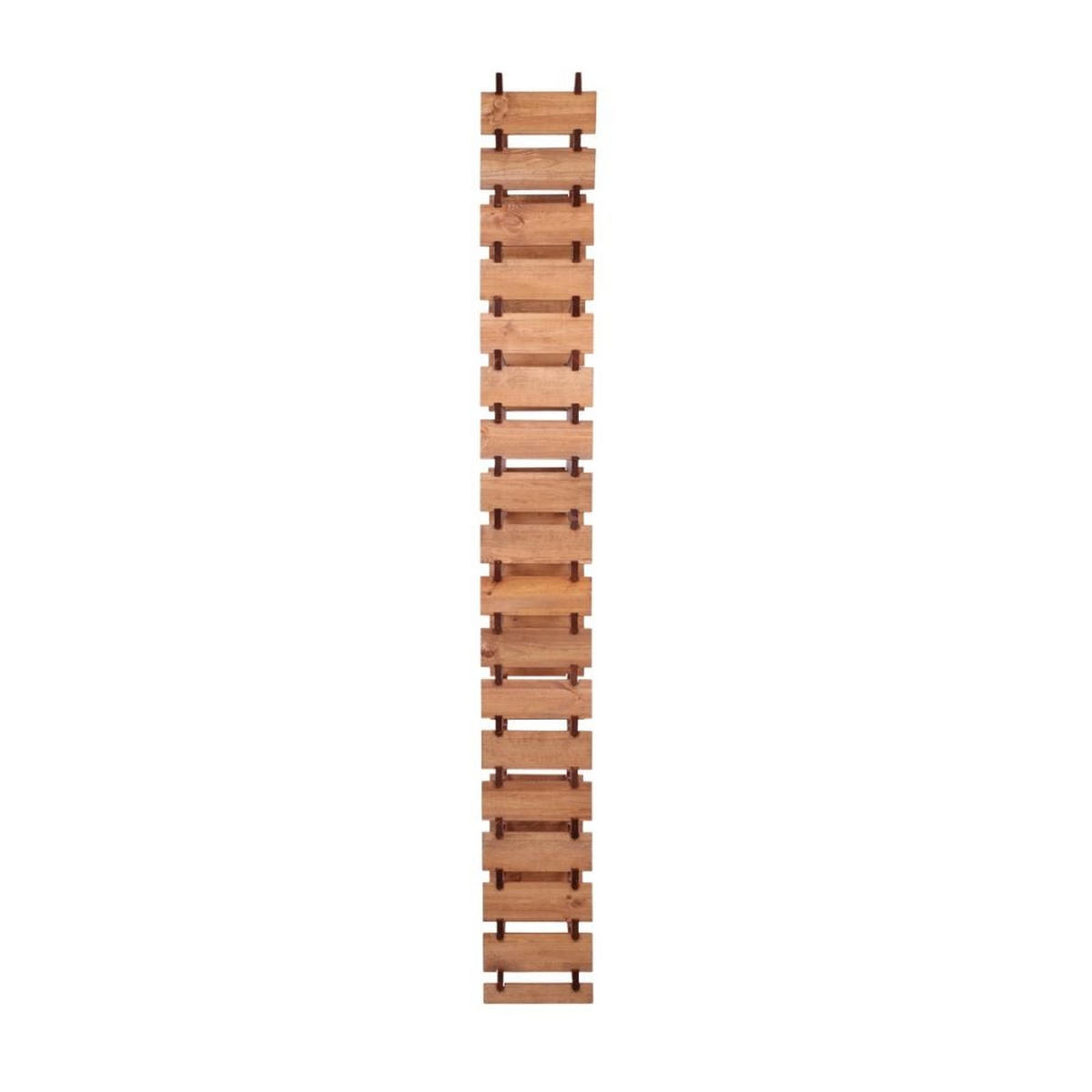 WEINREGAL VINOTECA FLEX PRO HxBxT 247x65x28cm 108 Flaschen auf 18 Ebenen Braun geölt - Braun, Holz (65/247/28cm) - PROREGAL