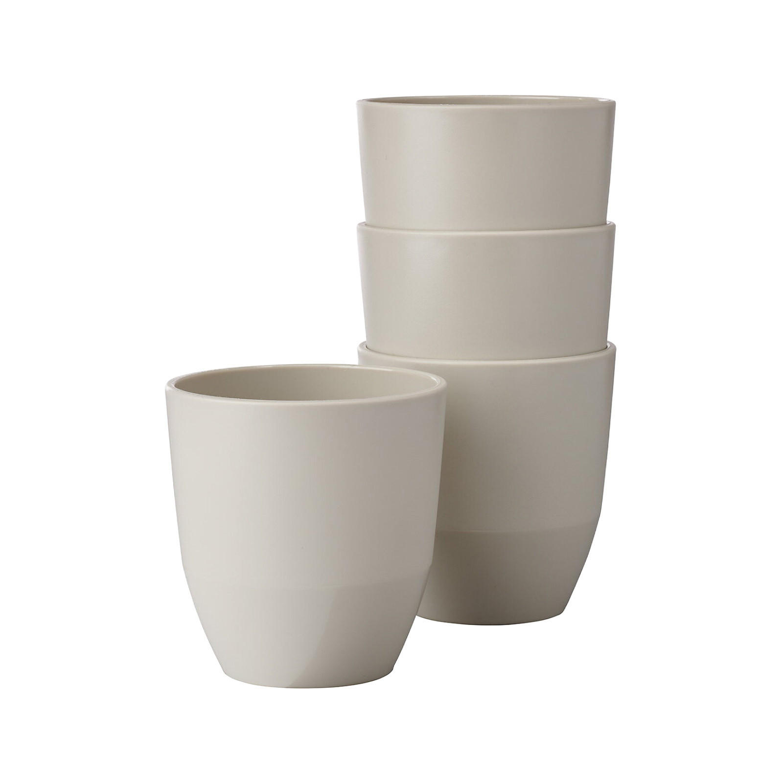 BECHER Silueta Nordic White 200 ml 4er Set - Weiß, Kunststoff (0.2L) - Mepal