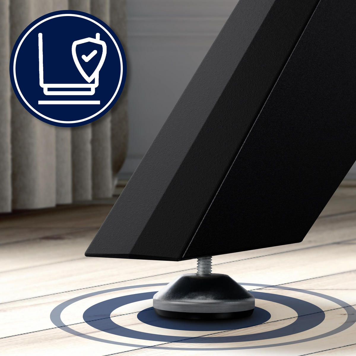 TISCHBEIN eckig 130/130/74 cm Metall schwarz - Schwarz, Metall (130/74/130cm) - CLP