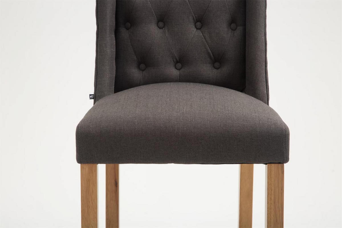 BARHOCKER Stoff dunkelgrau - Dunkelgrau/Naturfarben, Holz/Textil (56/111/51cm) - CLP