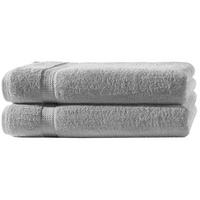 BADETUCH 100x150 cm Frottier Handtücher im 2er Set aus 100% Baumwolle, Silber 500g/m2 - Silberfarben, Textil (100/150cm) - Carpe Sonno