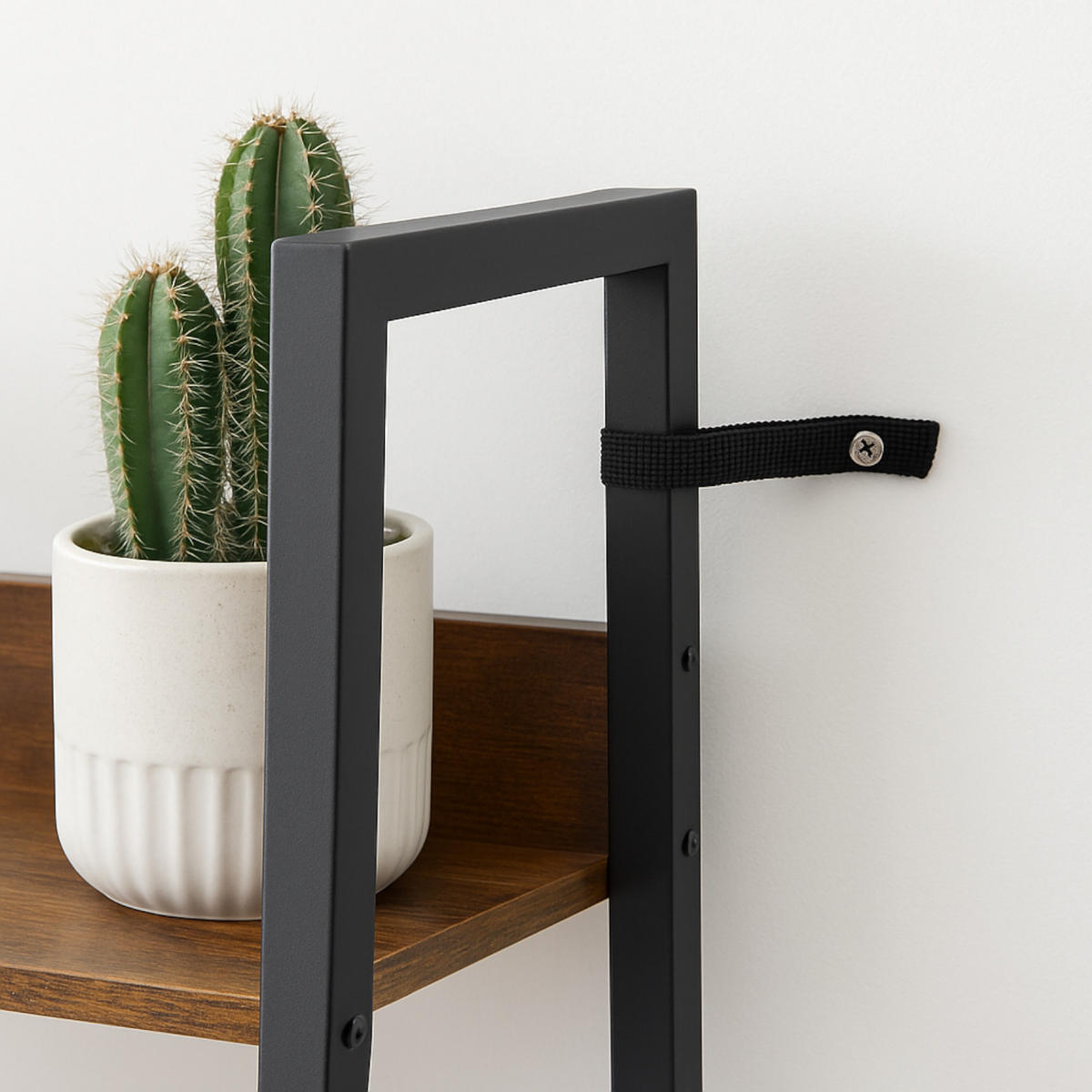 STANDREGAL Holzoptik Metall Dunkelbraun Schwarz Bücherregal 170×34x30 cm - Dunkelbraun/Schwarz, Holzwerkstoff/Metall (30/170/34cm) - Begryf