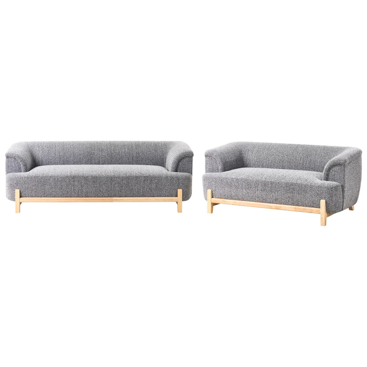 SADA POHOVEK 5-místná Látka Tmavě šedá Alnor - šedá/tmavě šedá, textil (205/67/85cm) - Beliani
