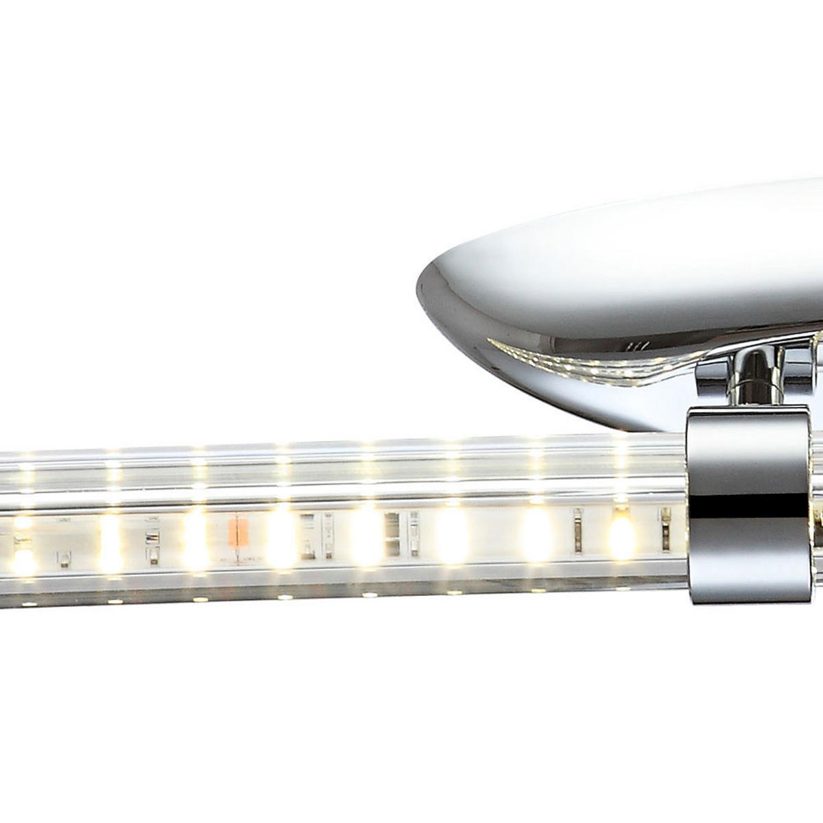 LED WANDLEUCHTE Candy Chrom Silber - Silberfarben, Metall (7/11/81.4cm) - Globo Lighting