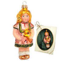 CHRISTBAUMSCHMUCK Amelie mit Bär Mehrfarbig 12cm (Glas / 1 Stk.) - Multicolor, Glas (5/12/4cm)
