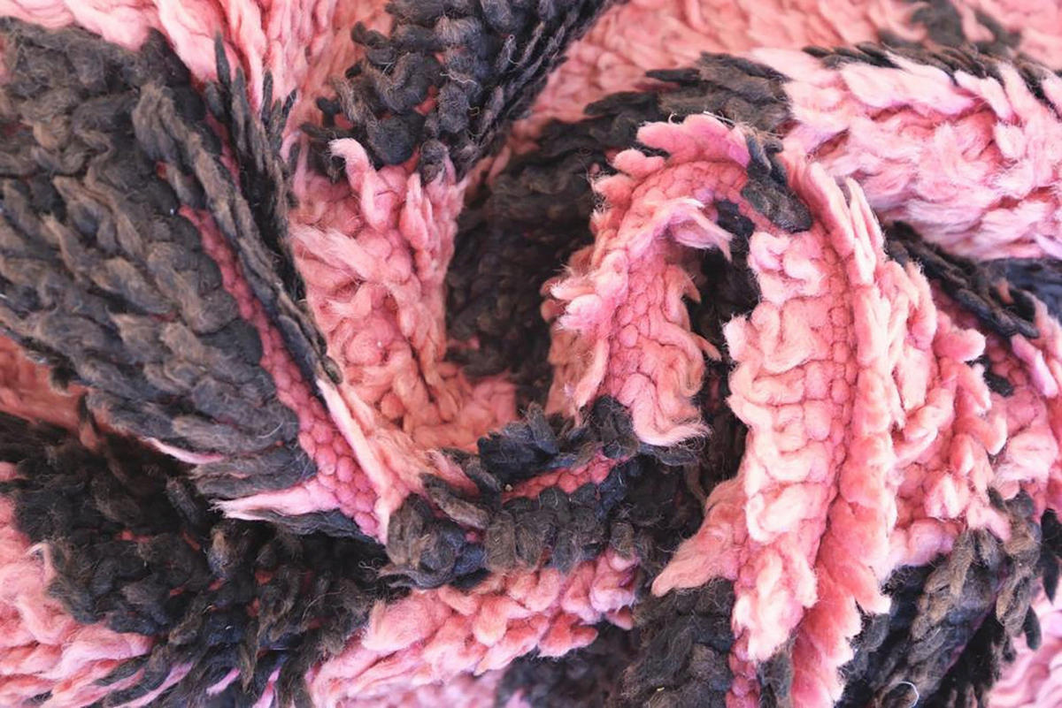 BERBERTEPPICH aus reiner Wolle 87x 193 cm - Pink, Naturmaterialien (87/193cm) - AFK Living