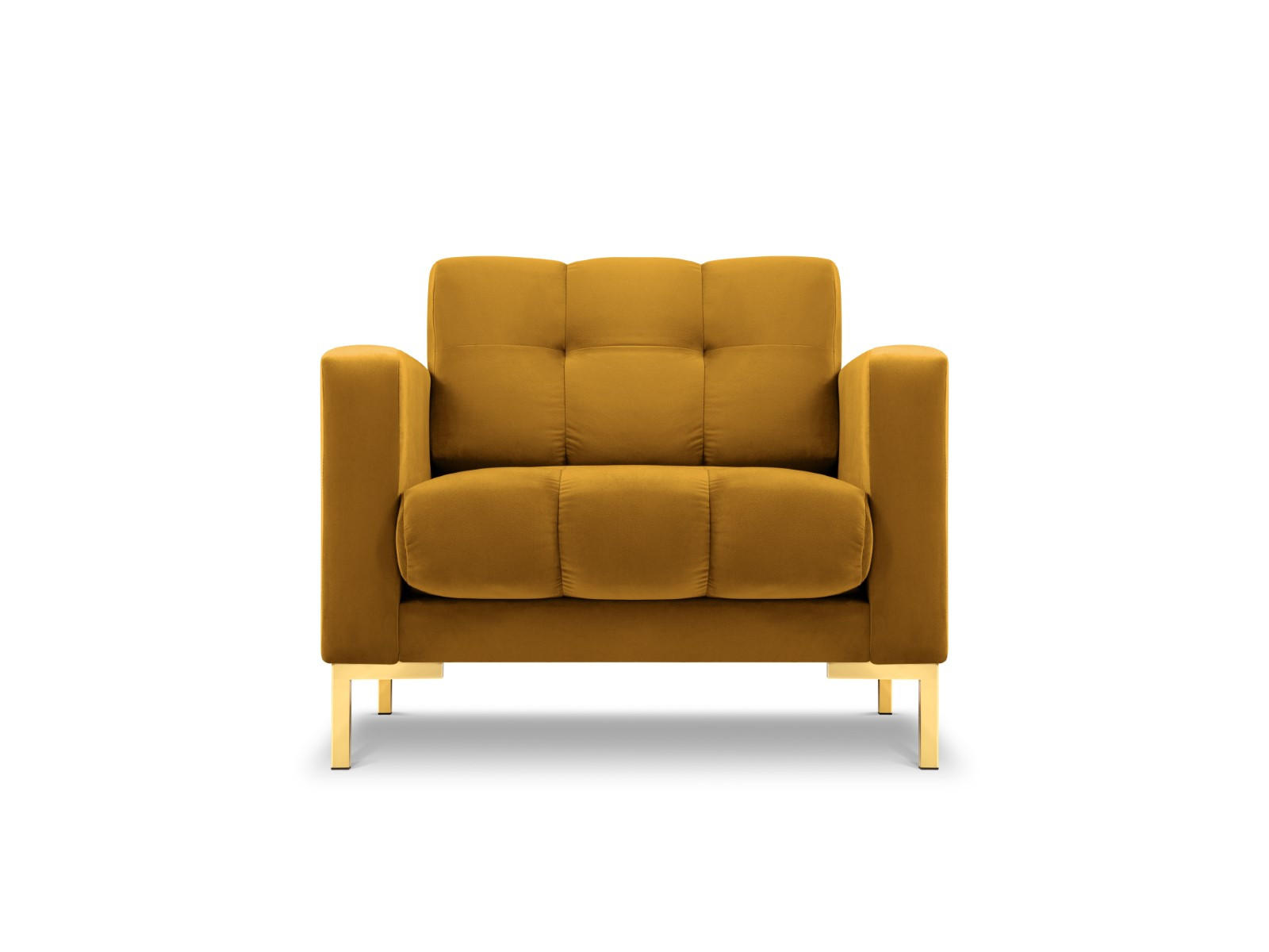 SESSEL Mamaia aus Samt gelb - Gelb, Textil (92/75/87cm) - Micadoni