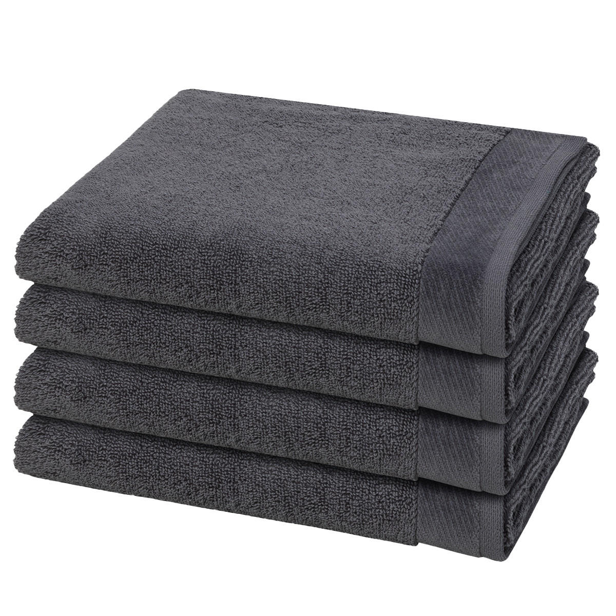 HANDTUCH Premium 4er-Set - Dunkelgrau, Textil (50/100cm) - MÖVE