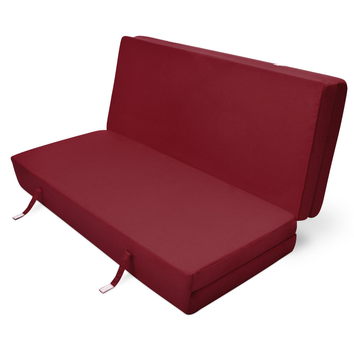 KLAPPMATRATZE Campix 195/120/7 cm Dunkelrot - Dunkelrot, Textil (195/120/7cm) - Beautissu 